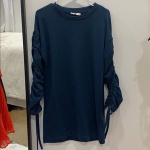 Navy mini sweater dress
